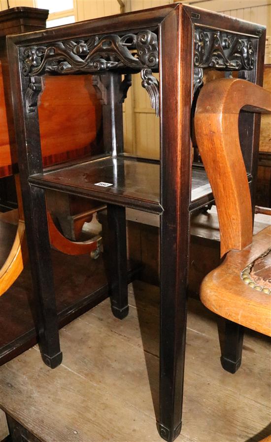 Small Chinese hardwood two tier table